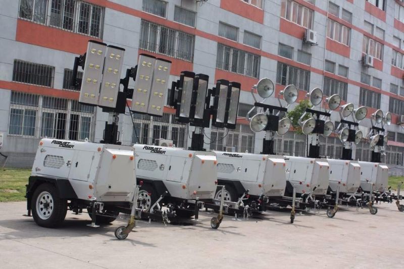 8m Hydraulic Mast Kubota Engine Powered Mobile LED Light Tower