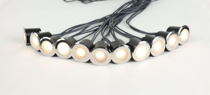 8-LED Buried Outdoor Waterproof Pathway Deck Lights Garden Solar Lamp