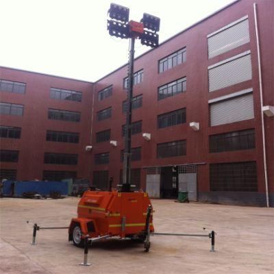 Ce Sqs SGS ISO LED Mobile Lighting Tower with 4kw Diesel Generator Manufacturer