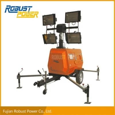 Hydrauli Mast Mobile Lighting Tower with Metal Halide Lamp