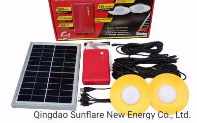 Solar Powered Emergency LED Home Lighting System Kit Light