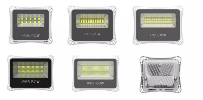 Zhongshan Factory Wholesale Cheap Factory Price RGB High Lumen IP66 Light Sense Motion Photocell Smart 50W for Football Garden Yard Lamp LED Floodlight