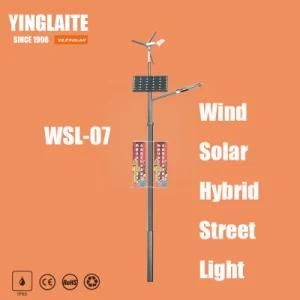 Wholesale Price Factory 5m Pole 40W Wind Solar Hybrid Street Lamp