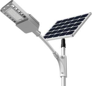 CE RoHS OEM Outdoor 40W 6000K CREE 3030 Chip Lithium-Ion Battery Pack Solar Lighting Road Lamp