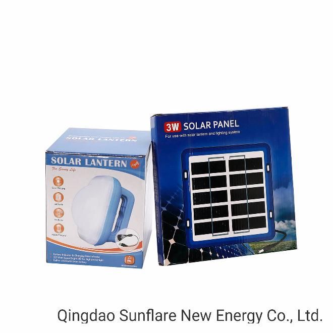 FM Radio Portable LED Solar Lantern with Lighting/Mobile Charging/MP3