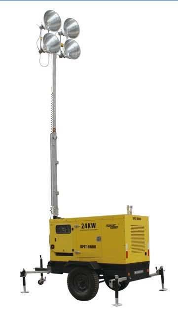 20kw Diesel Generator Hydraulic Light Tower with 9m Mast