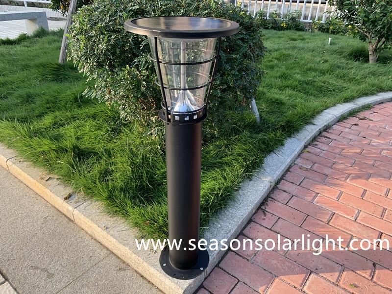 High Lumen Pole Lighting CE LED Lawn Light Outdoor Garden Lighting with 5W Solar Panel & LED Lighting