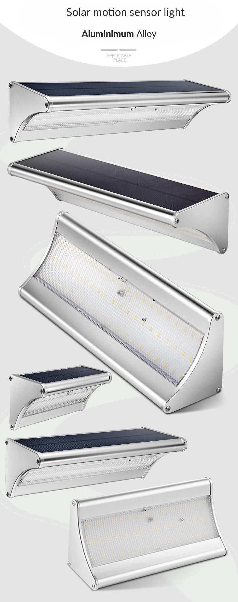 Wireless Waterproof Solar Security Motion Sensor Light for Patio, Deck, Yard, Garden, Driveway, Outside Wall