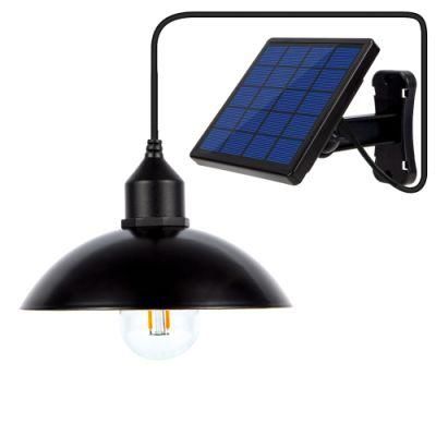 Retro Bulb Chandelier Solar Powered Pendant Light