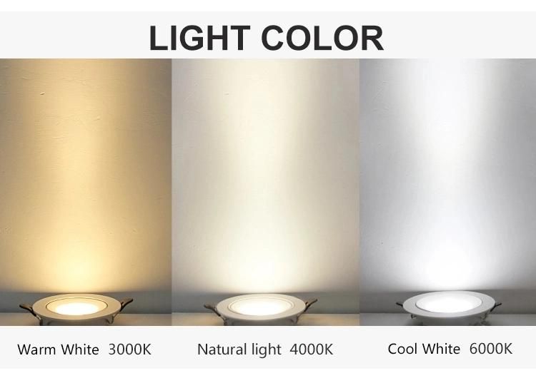 Recessed LED Ceiling Spotlight LED Focus Light Narrow Beam Angle Aluminum COB Spot Light