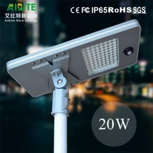 20W Factory All-in-One/Integrated Outdoor LED Solar Street Light