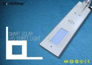 30W Smart APP Control Integrated LED Solar Street Light with Sensitive PIR Motion Sensor