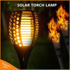 2017 Dancing Flame Lighting Lamp 96LED Solar Flickering Torch Light