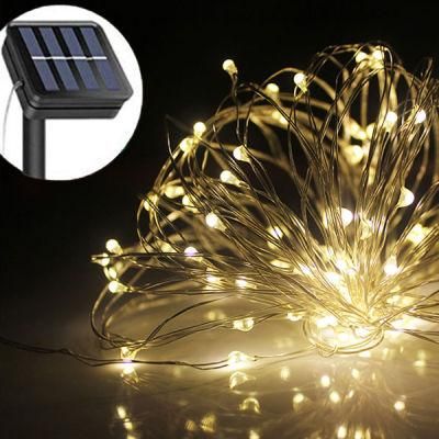20m 200 LEDs Christmas Garland Lights Solar LED Fairy String Light for Holiday Outdoor Decoration