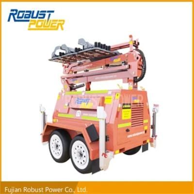 High Mast Portable LED Light Tower with Trailer