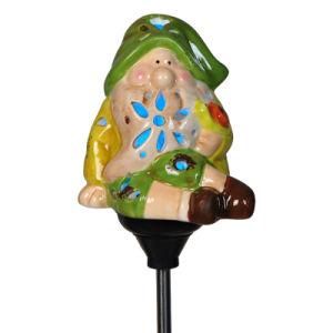 Solar LED Hand-Painting Ceramic Garden Pluggable Unit
