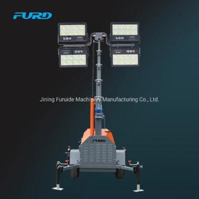 Manual Mast Gasoline Light Tower for Construction Emergency Lighting