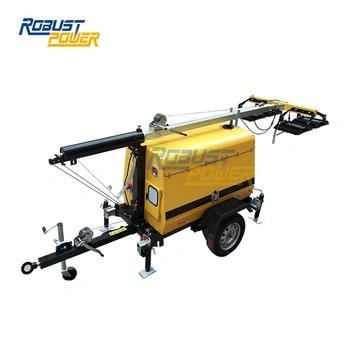 4*350W LED Flood Light Generator Manual Light Tower for Construction