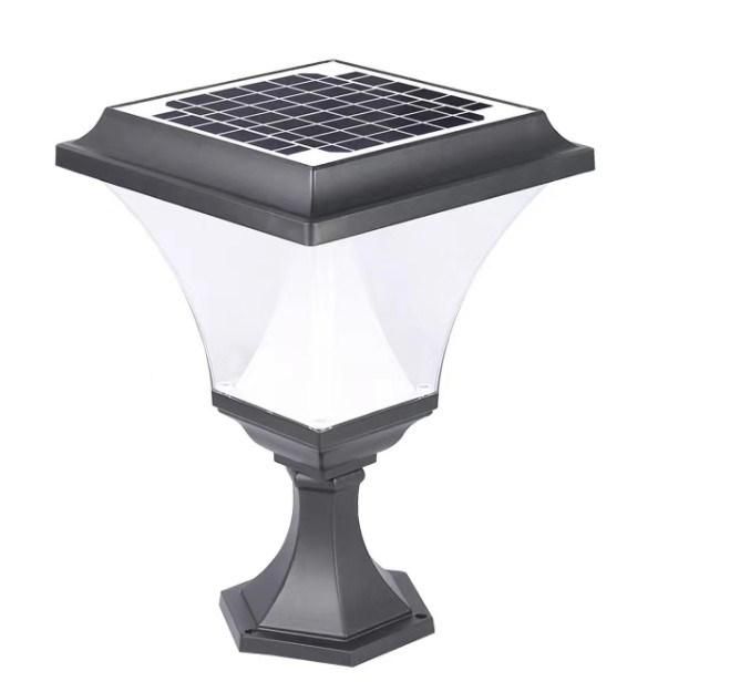Waterproof Black Park Modern Decorative Solar Powered Outdoor LED Garden Lights