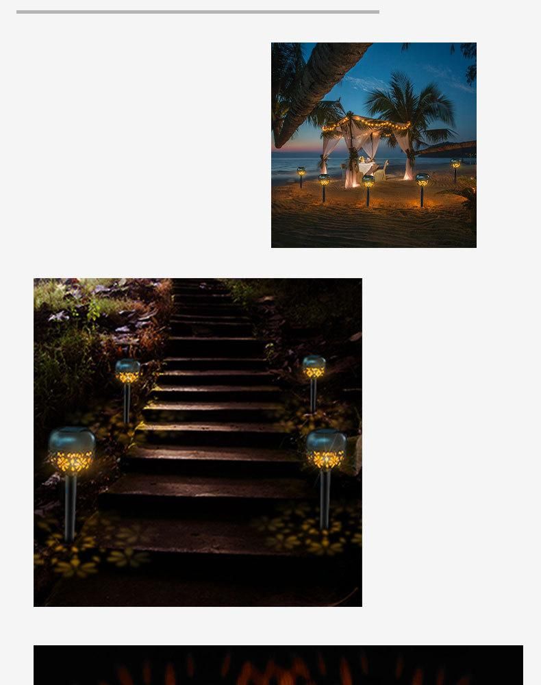 Solar Rechargeable of Outdoor Use Decoration Lighting LED Flame Garden Lights