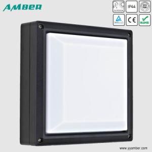 Square Aluminium E27 Bulkhead Light with PC Diffuser