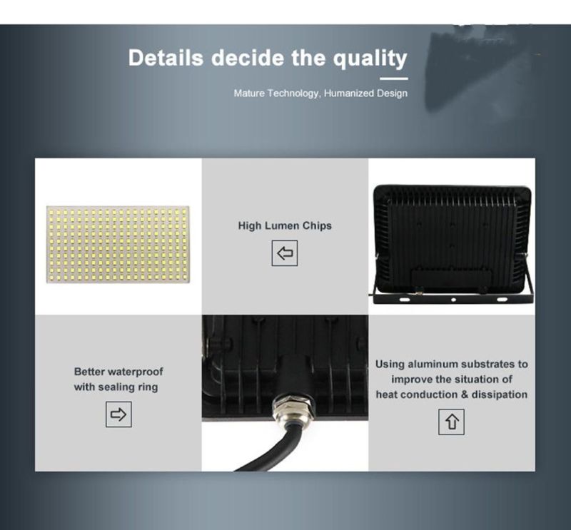 High Lumen Brightest Outdoor LED Floodlight Waterproof Reflector 30W 50W 100W 150W 200W Dob SMD SKD 30W LED Flood Light