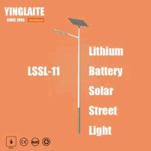 5 Years Warranty IP65 Waterproof 7m Pole 60W Lithium Battery Solar Street Lamp