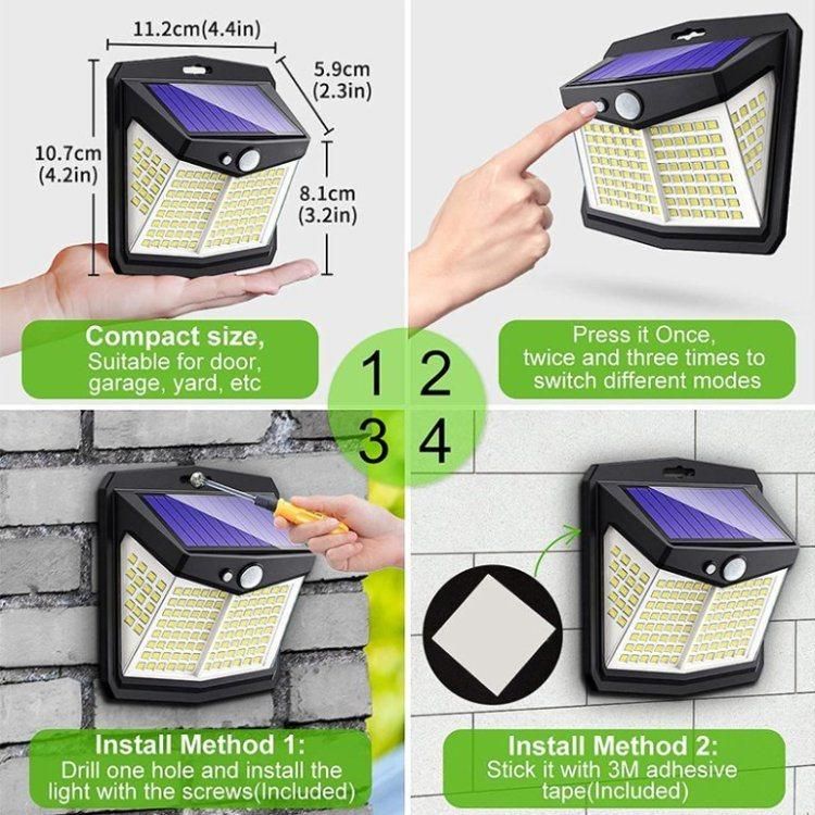 Outdoor Wireless Solar Powered Motion Lights Waterproof Motion Solar Lights Outdoor for Front Door
