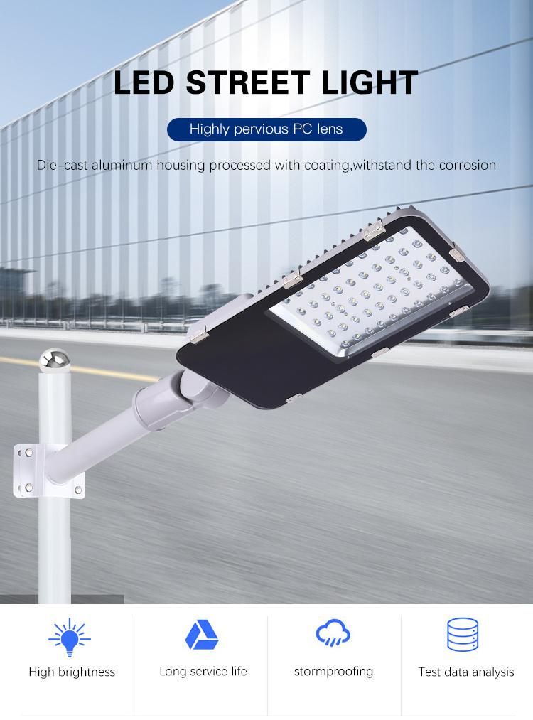 High Quality Excellent Design Real 50W High Brightness Street Light with Bracket Waterproof IP65 Garden Street Yard or Park Solar Street Light CS-Tyjd-50