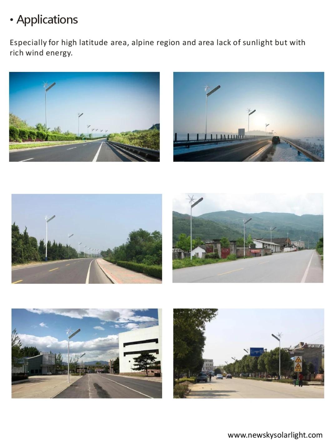 Bluetooth APP Control Motion Sensor Outdoor Wind Solar Hybrid Street Light