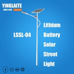 High Lumens Bridgelux 8m Pole 60W Lithium Battery Outdoor Solar Light