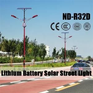 Ce Certificated LED Solar Street Light for 2 Lanes Urban Road Lighting Popular Style