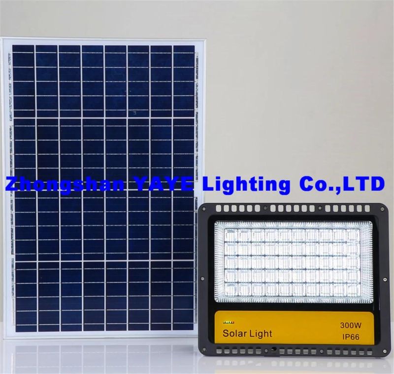 Yaye 2021 Hot Sell 300W High Brightness Energy Saving Aluminium Garden Outdoor Waterproof IP65 Solar LED Lawn Flood Lamp