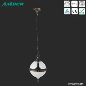 White Ball 60W Garden Pendant Light