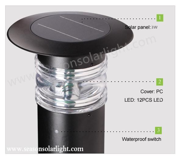 Energy Savinng Lamp Smart LED Pole Light Outdoor Garden Lawn Solar Bollard Light with LED Light