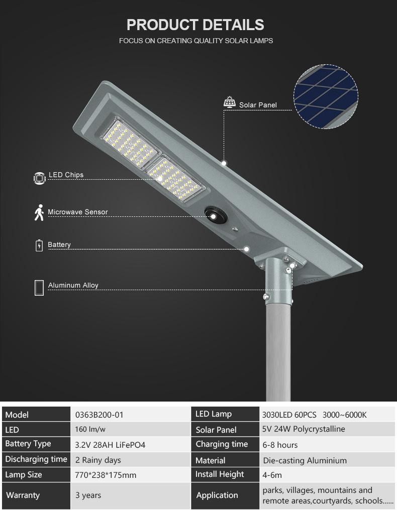 Alltop High Power Integrated IP65 Waterproof SMD 100W 200W 300W Highway Outdoor All in One Solar LED Street Lamp