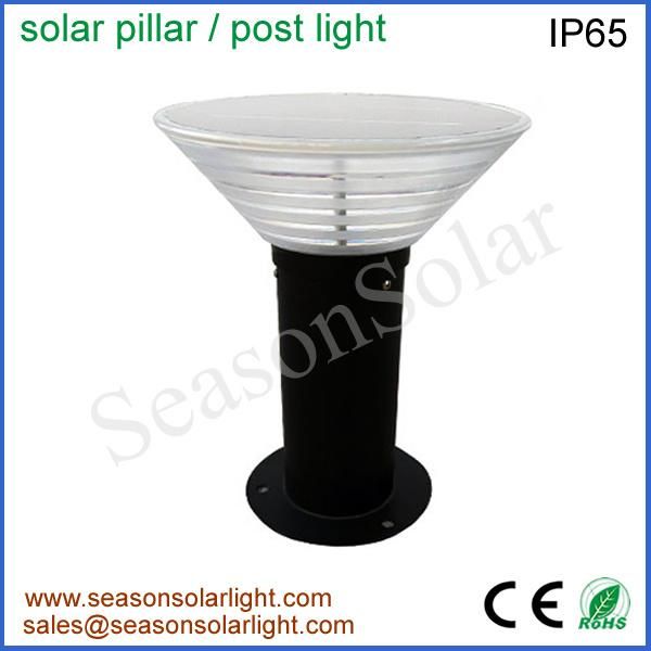 Height Customized Bright LED Lamp Outdoor 5W Solar Pillar Lamp with Warm White LED Light