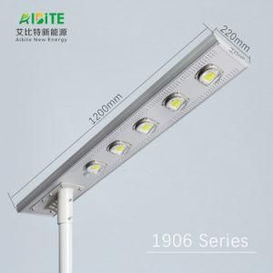 High Lumen Motion Sensor IP65 Waterproof Lamp Outdoor Smart All-in-One Integrated 100W Solar Street Light LED