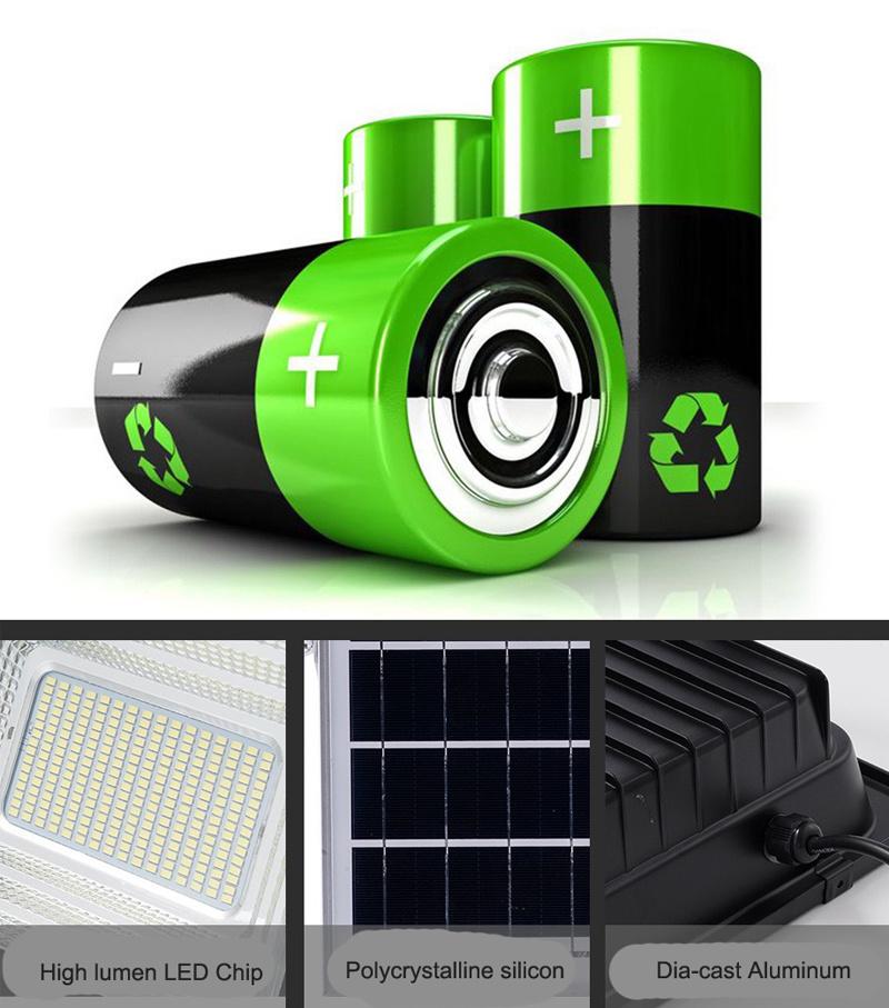 Factory Price Waterproof IP65 Remote Control ABS 40W 60W 120W 200W LED Solar Flood Lights Outdoor Lighting