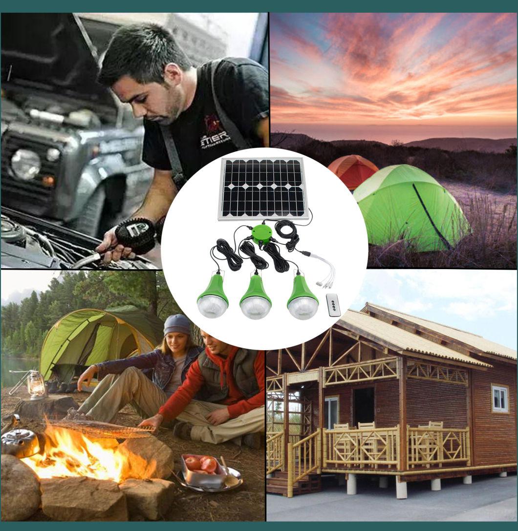 Solar Home Lighting System Outdoor LED Light with Solar Panel
