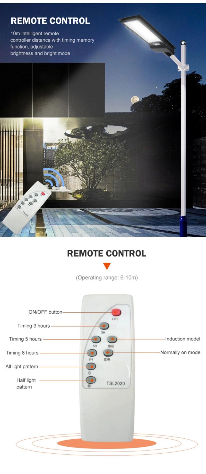Factory Price 50W Outdoor All in One Light Integrated Solar LED Street Lamp with High Quality