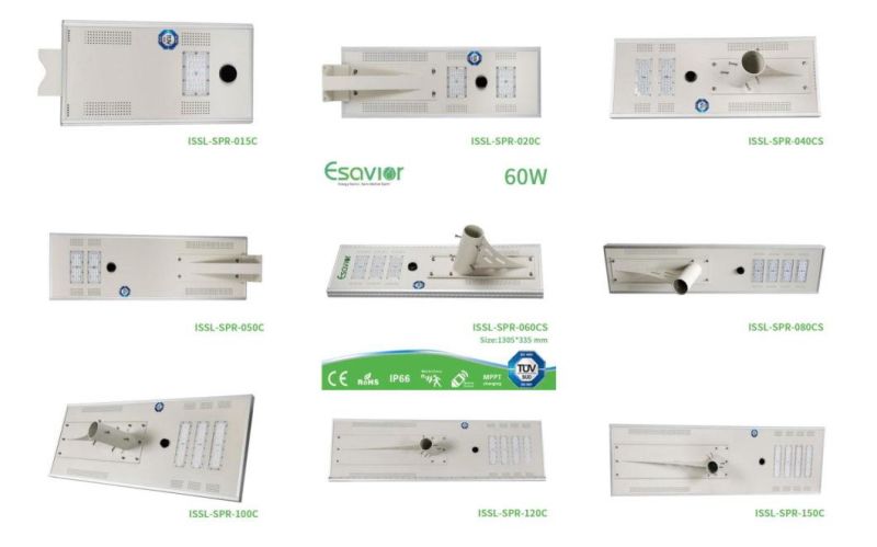 TUV ISO 5 Years Warranty 120W Integrated LED Solar Power Lamp Street Light for Government Project Road Lighting