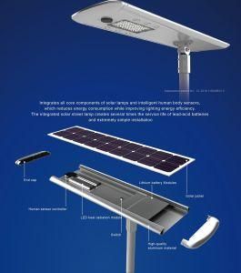 OEM ODM IEC60598 Certified 30W 5000K Aluminum Alloy All in One Solar Power LED Street Lamp
