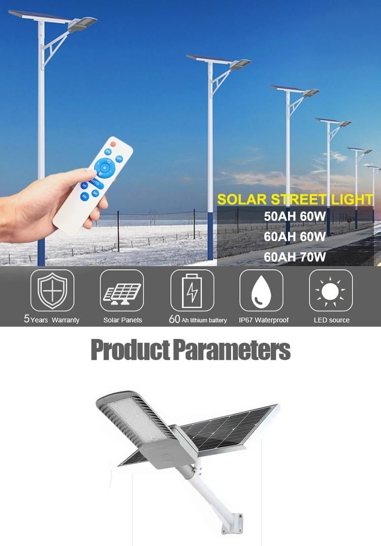 High Brightness Garden Automatic Energy Separate LED Solar Street Light
