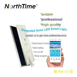 Smart Phone APP Control Integrated Outdoor Solar LED Street Lighting