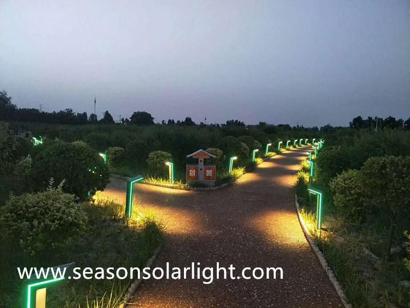 Garden Bollard Pathway LED Decking Lighting Outdoor Solar Landscape Light with LED Light