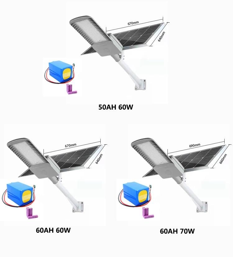 High Brightness Garden Automatic Energy Separate LED Solar Street Light
