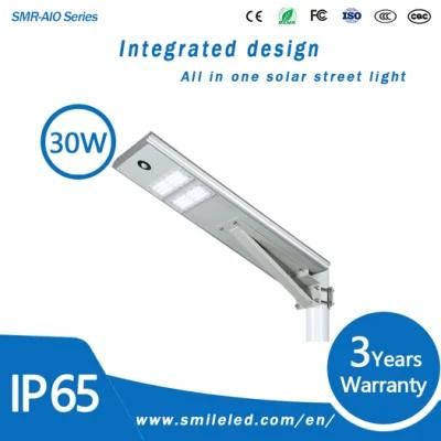 Radar Sensor 30W All in One LED Solar Street Light