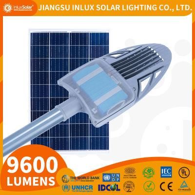 OEM 40W/50W/60W/80W/100W/120W IP65 All-in-One/Integrated Outdoor Sensor LED Solar Street Lamp Factory