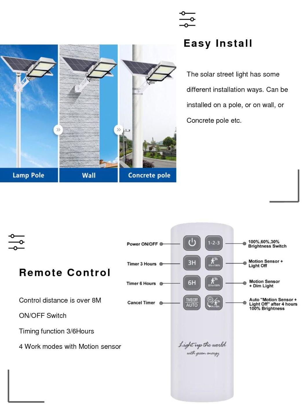 All in One Integrated Outdoor LED Solar Street/Garden /High Mast /Traffic Light 100W Light